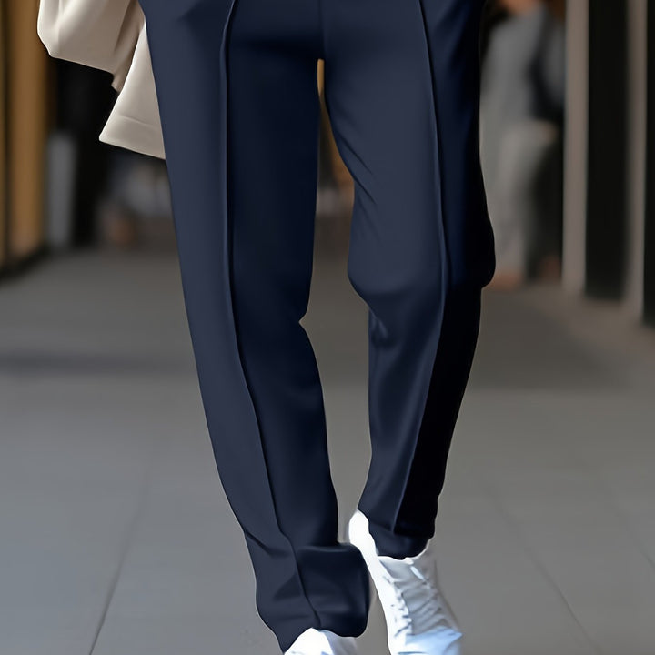 Slim Fit Stretch Chino - Max-Marine Blue-M-Nora Luxe