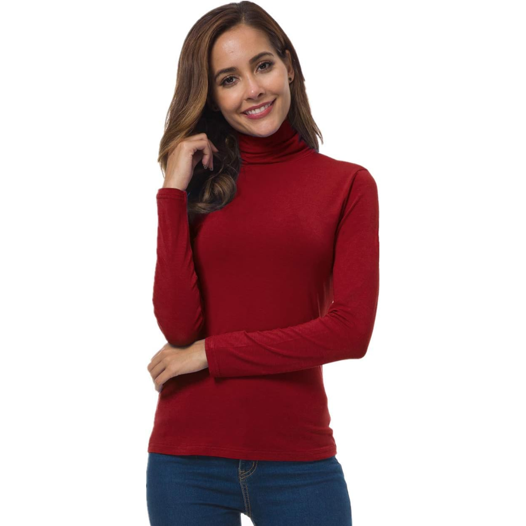 Slim Fit Women's Turtleneck - Petra-Black-S-Nora Luxe