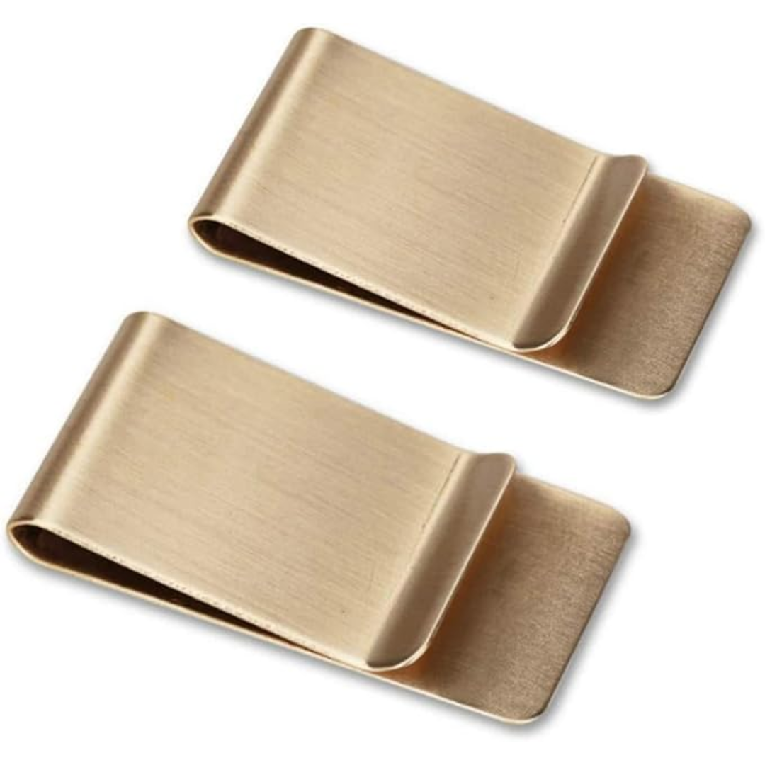 Slim Stainless Steel Card Holder & Money Clip Set of 2 - RazorHold-Gold-Nora Luxe