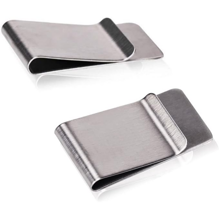 Slim Stainless Steel Card Holder & Money Clip Set of 2 - RazorHold-Silver-Nora Luxe
