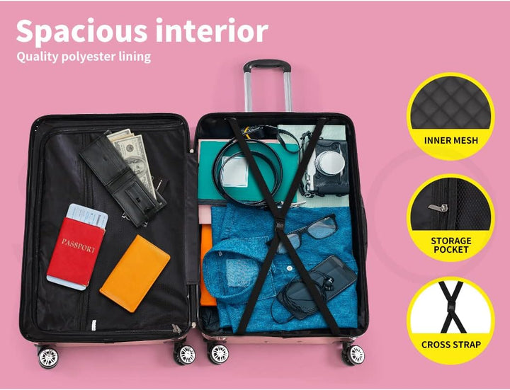 Hard Shell Carry-On Luggage with Lock & Spinner Wheels – Rosemont