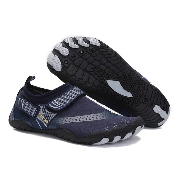 Slip-resistant & Orthopaedic for Men - Barefoot Water Shoes HydroFlex-Blue-3.5-The Livary