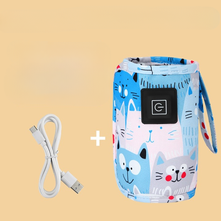 Smart and Portable Bottle Warmer - MilkWarmer Go-Blue-Nora Luxe