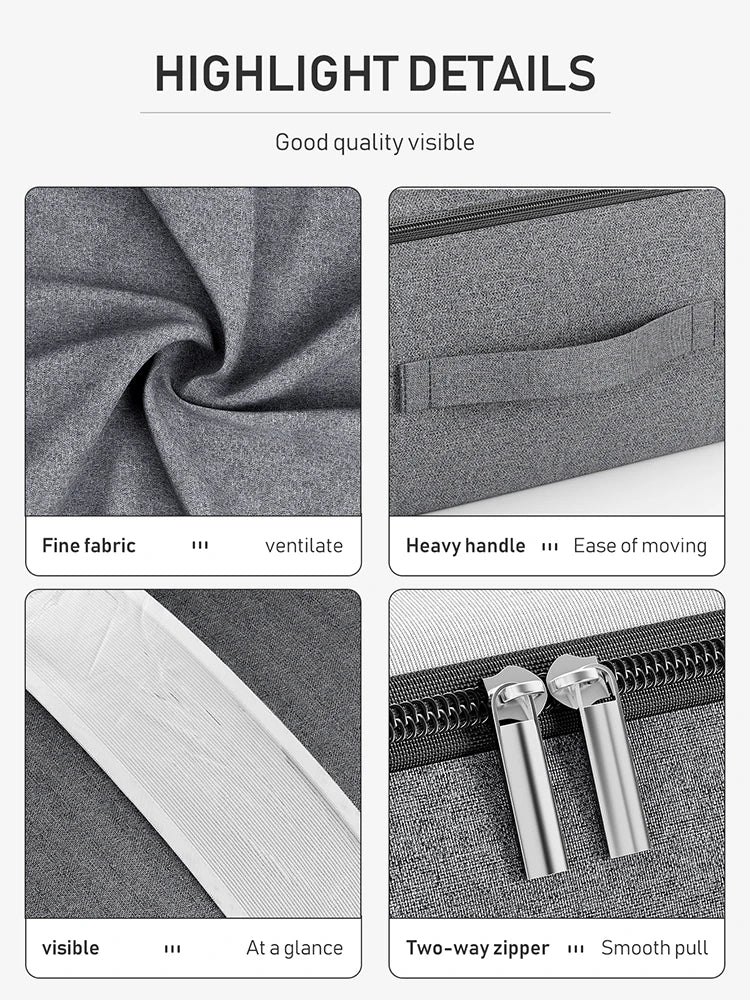 Smart and Spacious Storage Bag - UnderStore-Gray-M-Nora Luxe