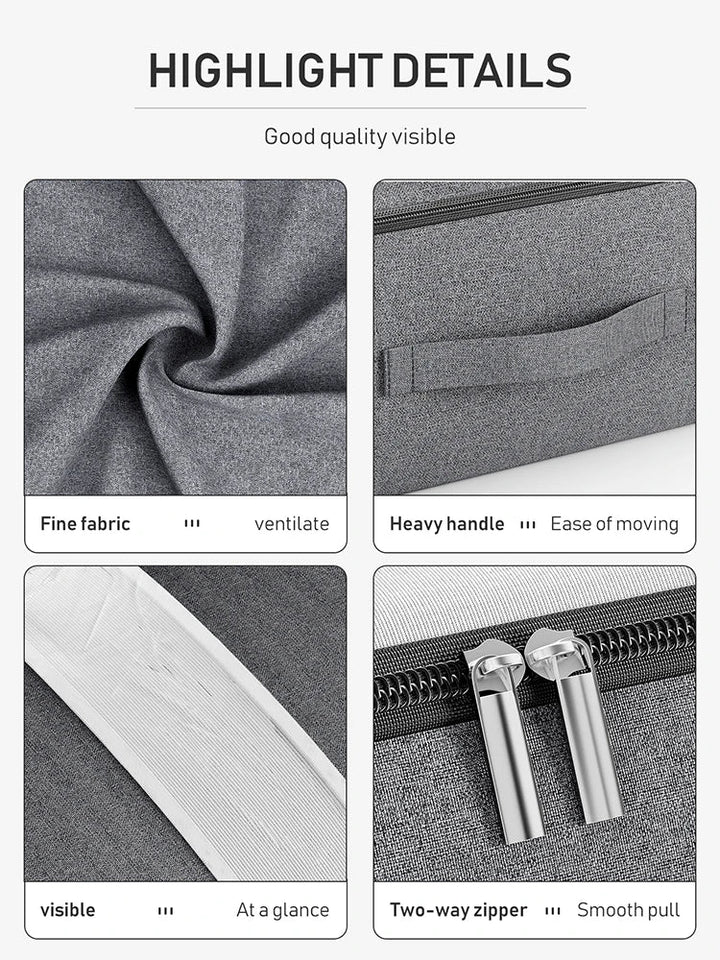 Smart and Spacious Storage Bag - UnderStore-Gray-M-Nora Luxe