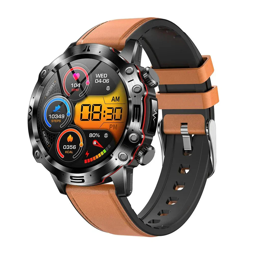 Smart Health Tracker with Glucose and ECG Measurement - HealthPro-Brown-Nora Luxe