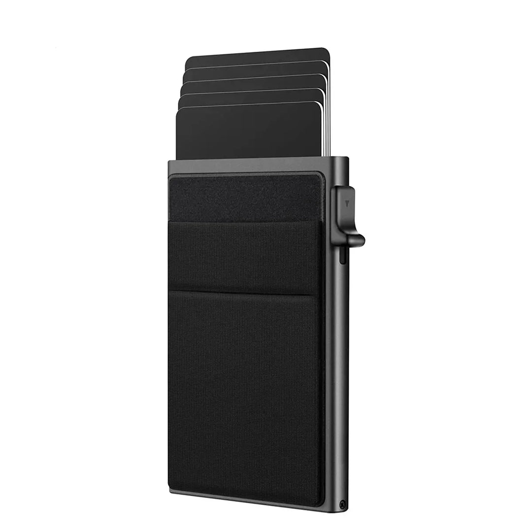 SMART RFID CREDIT CARD HOLDER - THIN MINI METAL WALLET FOR MEN-Black-Nora Luxe