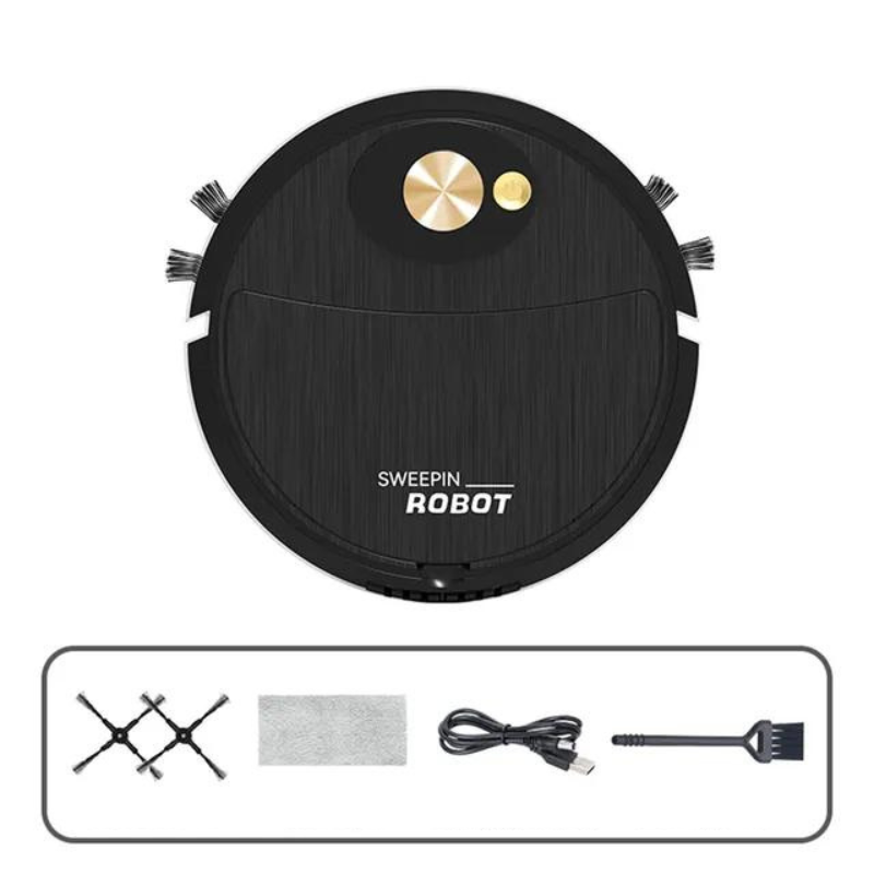 Smart Robot Vacuum Cleaner for Effortless Cleaning - SmartClean-Black-Nora Luxe