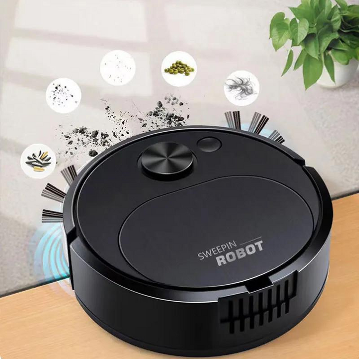 Smart Robot Vacuum Cleaner for Effortless Cleaning - SmartClean-Black-Nora Luxe