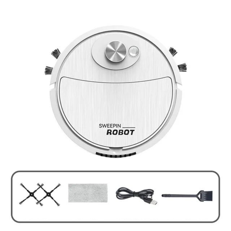 Smart Robot Vacuum Cleaner for Effortless Cleaning - SmartClean-White-Nora Luxe