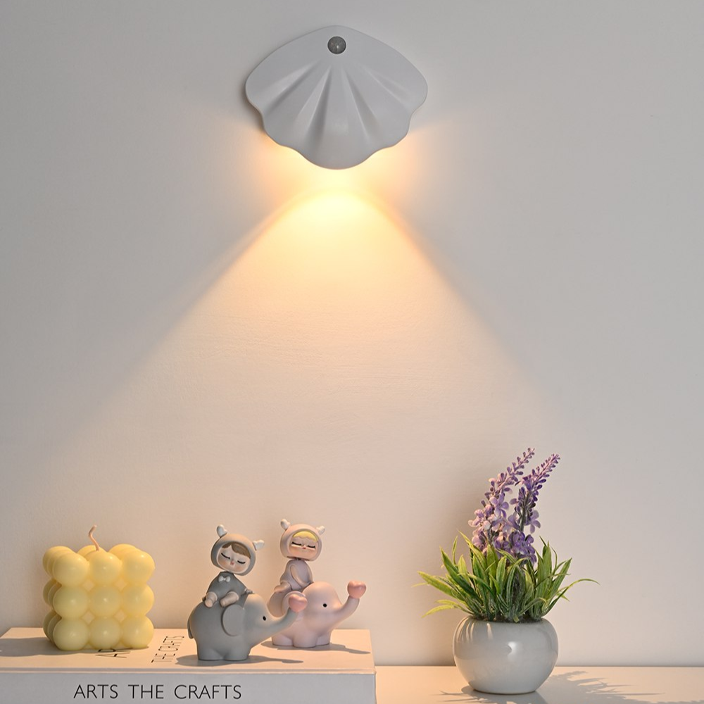 Smart Shell Motion Sensor Lamp - LumiMotion-White-Nora Luxe