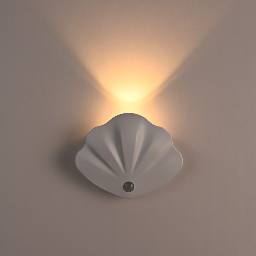 Smart Shell Motion Sensor Lamp - LumiMotion-White-Nora Luxe