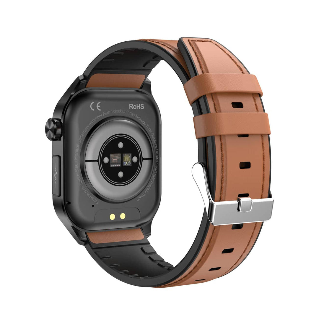 Smartwatch with ECG, Blood Sugar and Blood Pressure Monitoring - HealthSync-Blue-Nora Luxe
