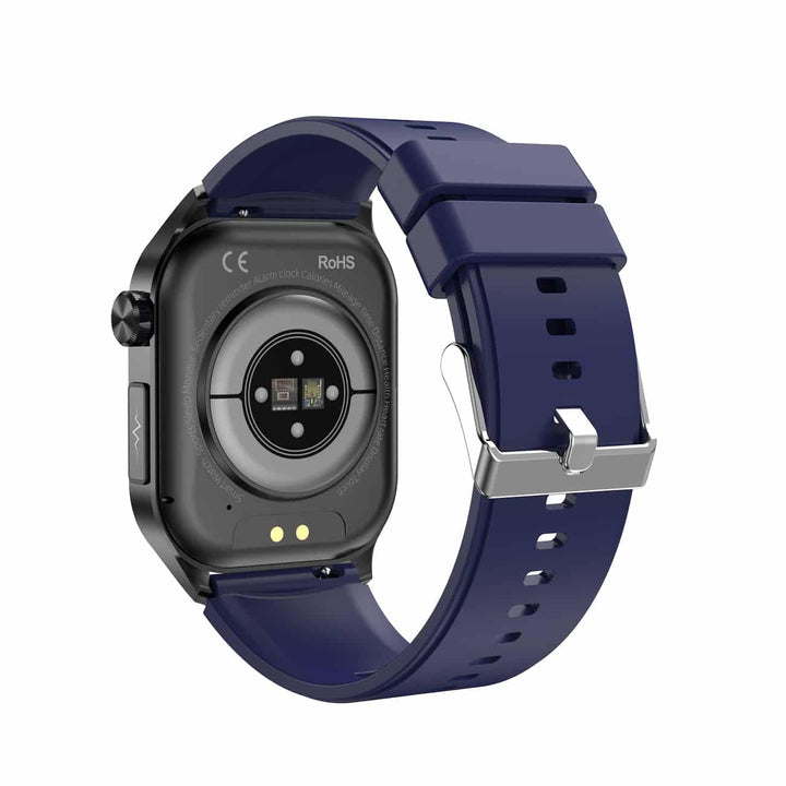 Smartwatch with ECG, Blood Sugar and Blood Pressure Monitoring - HealthSync-Blue-Nora Luxe