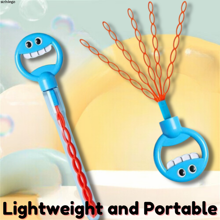 Smiley Bubble Stick with 32 Holes - BubbleWave-Red-Red-Nora Luxe