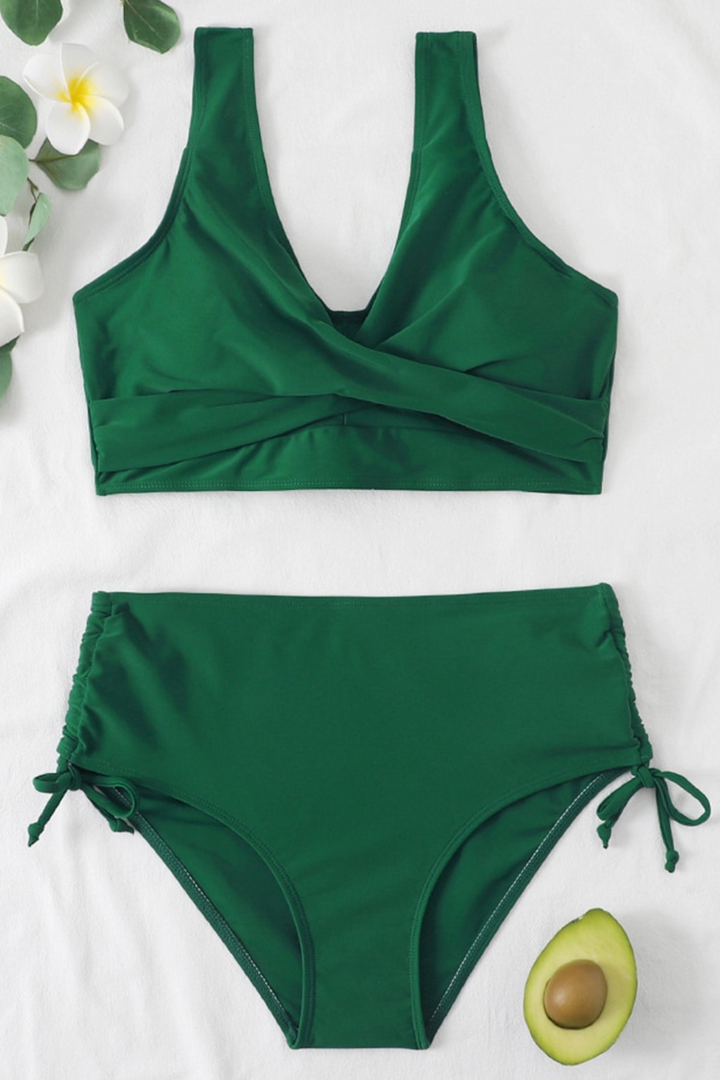 Smooth Bikini Set with Sporty Twist – Solea-Green-S-The Livary