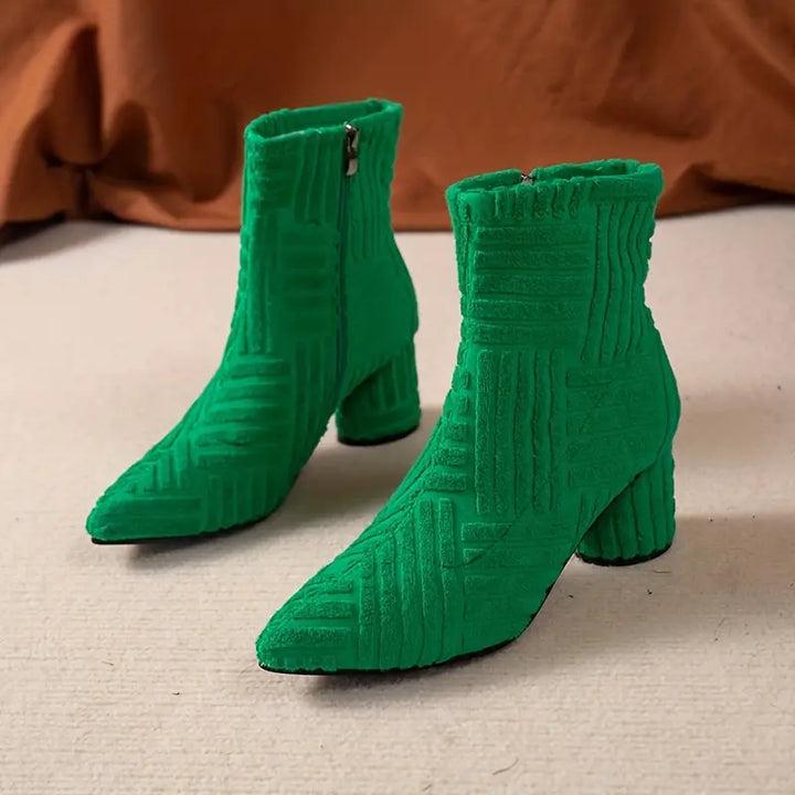 Smooth Ladies' Boots with Block Heel - Selene-Black-4.0-Nora Luxe