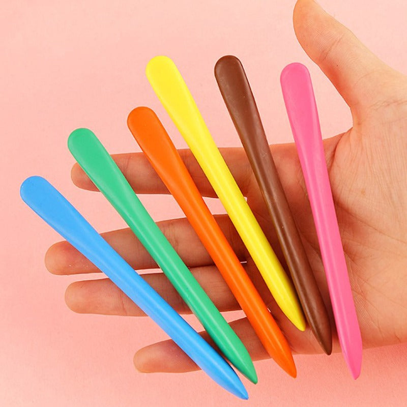 Smudge-Free Colour Crayons for Creative Kids - ColorPop-Set of 6-Nora Luxe