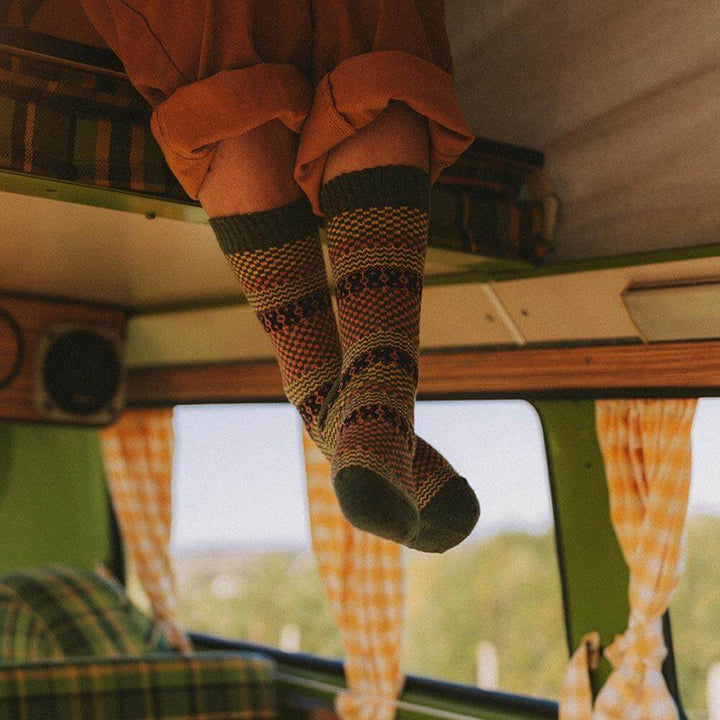 4-piece set of vintage autumn socks – Northern Lights