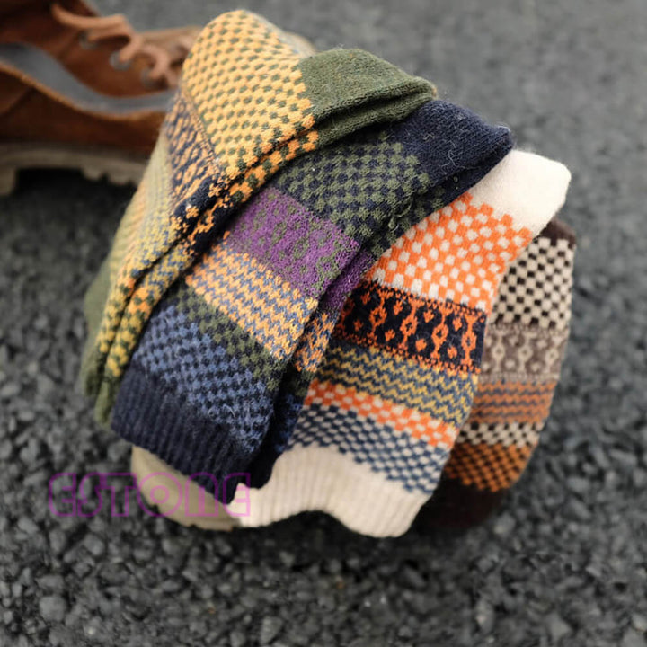 4-piece set of vintage autumn socks – Northern Lights