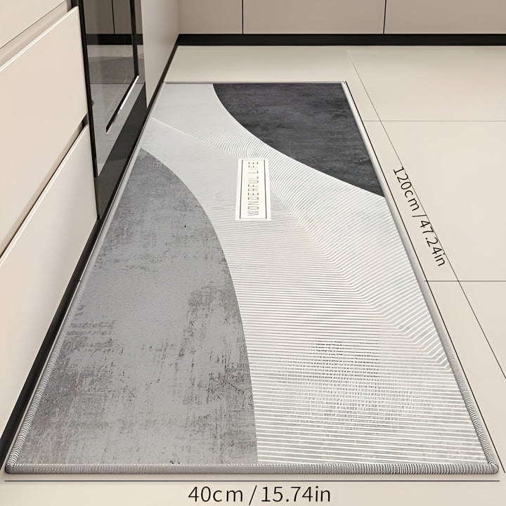 Soft and Comfortable Kitchen Mat - VelvetStep-Thintime-15.74" x 47.24"-Nora Luxe