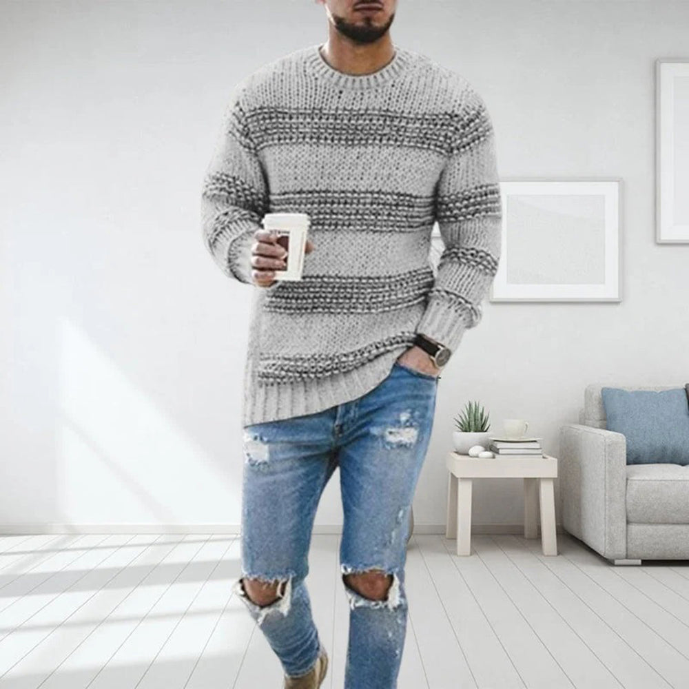 Soft and Comfortable Men's Sweater - Finn-Gray-S-Nora Luxe