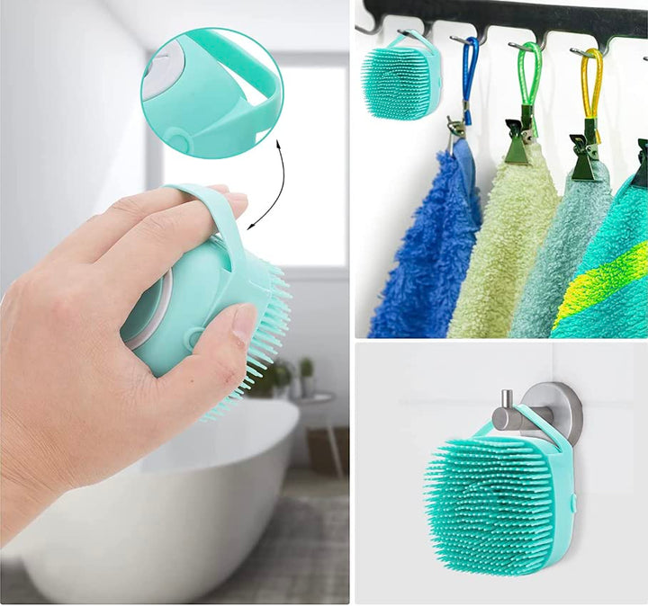 Soft Brush for Bathing & Grooming Pets-Blue-Nora Luxe