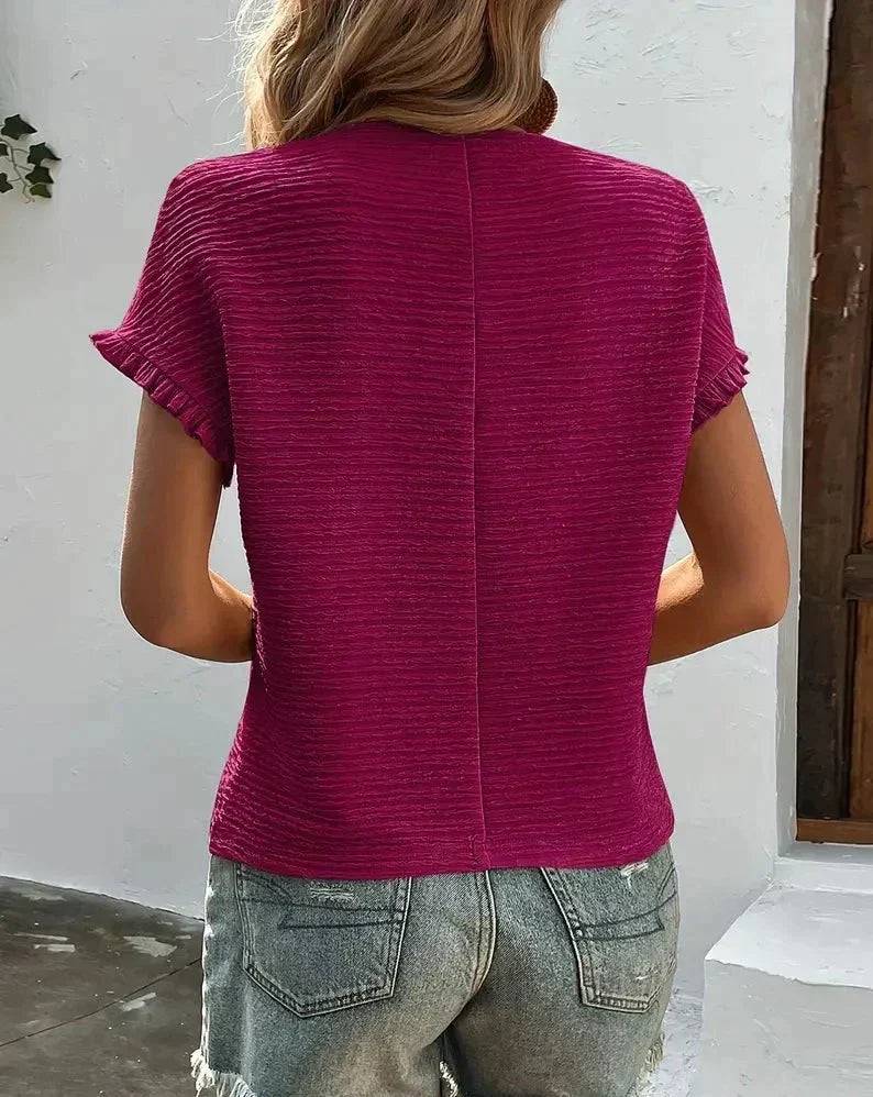Soft Cotton Ladies T-shirt – Élodie-Light pink-S-State of Style