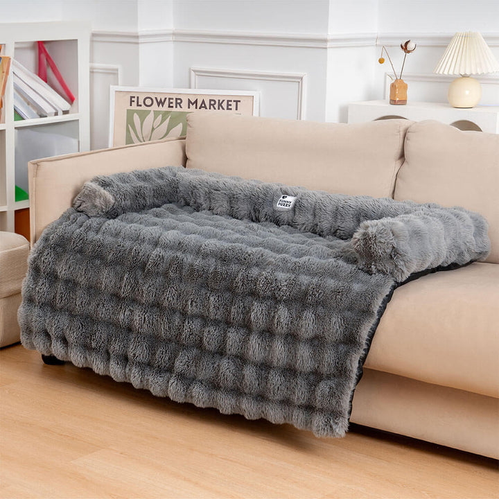 Soft Dog Bed - PlushNest-Gray-L-Nora Luxe
