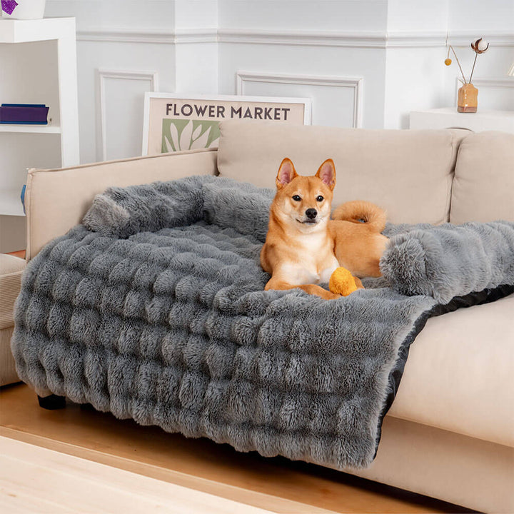 Soft Dog Bed - PlushNest-Gray-S-Nora Luxe