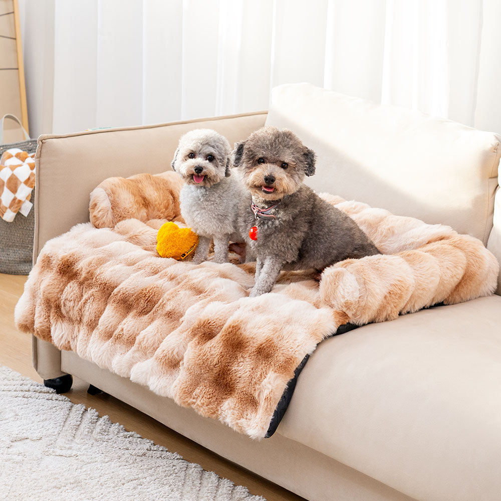 Soft Dog Bed - PlushNest-Tie-Dye Brown-S-Nora Luxe