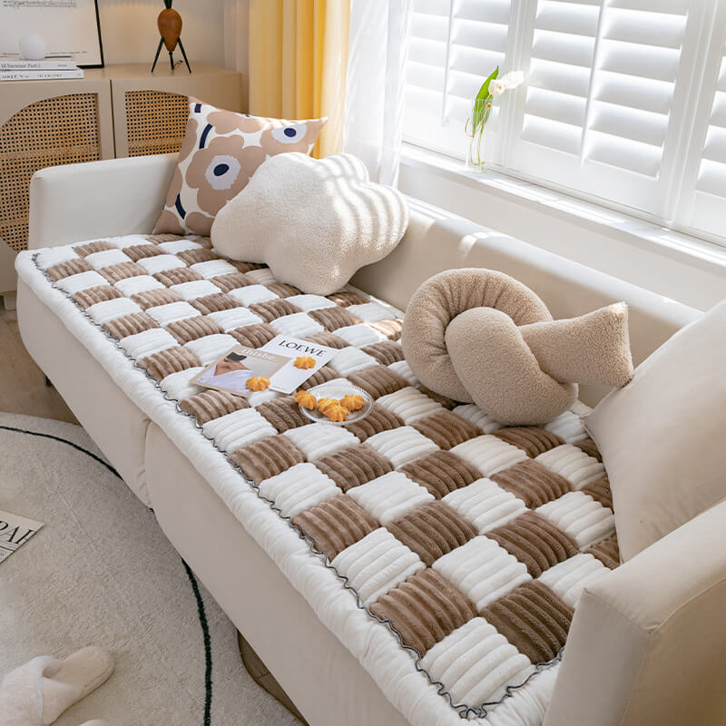 Soft Pet Blanket - CozyCover-Brown/White-27.56 inches x 59.06 inches-Nora Luxe