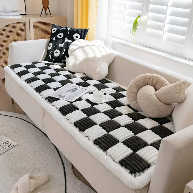 Soft Pet Blanket - CozyCover-Brown/White-27.56 inches x 59.06 inches-Nora Luxe