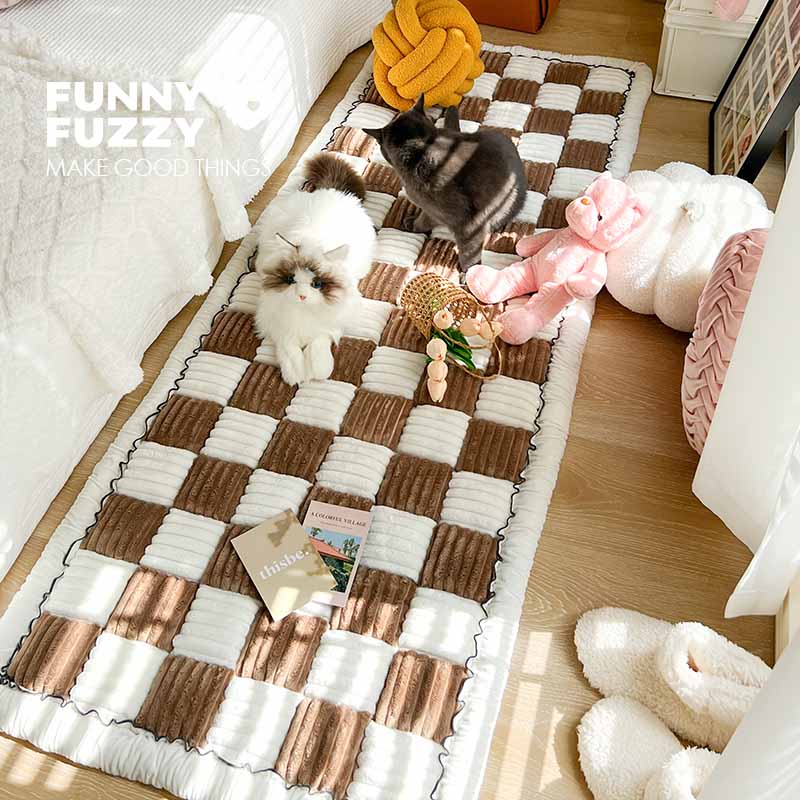 Soft Pet Blanket - CozyCover-Brown/White-27.56 inches x 59.06 inches-Nora Luxe