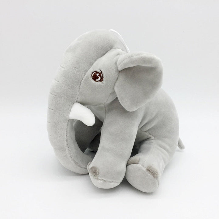 Soft Plush Elephant Cuddle Toy for Babies - TinyTrunk-Gray-Nora Luxe
