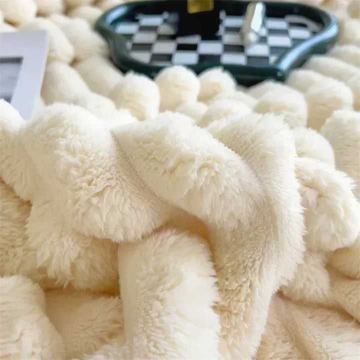 Soft Plush Maxi Blanket - LuxuraWrap-Cream-47.2 × 78.7 in-Nora Luxe