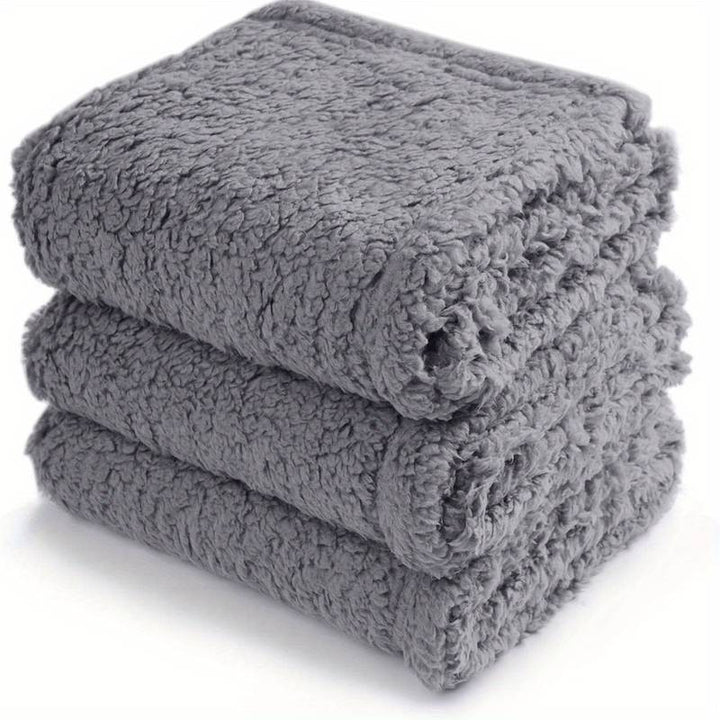 Soft Puppy Blanket - SnuggleFur Fleece-Gray-31.49x39.37inches-Nora Luxe