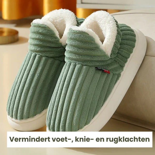 Soft, Warm Slippers - WarmHaven-Green-3.5-Nora Luxe