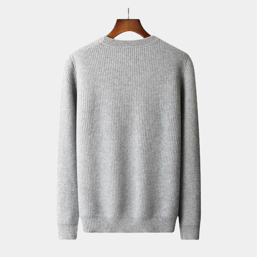 Soft Wool Men's Sweater - Norbert-Gray-XS-Nora Luxe