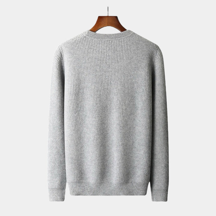 Soft Wool Men's Sweater - Norbert-Gray-XS-Nora Luxe