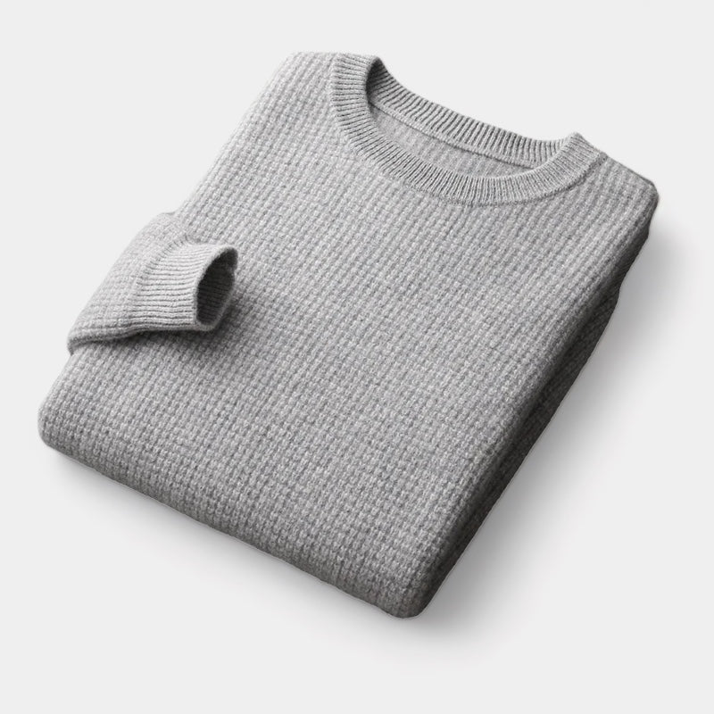 Soft Wool Men's Sweater - Norbert-Gray-XS-Nora Luxe