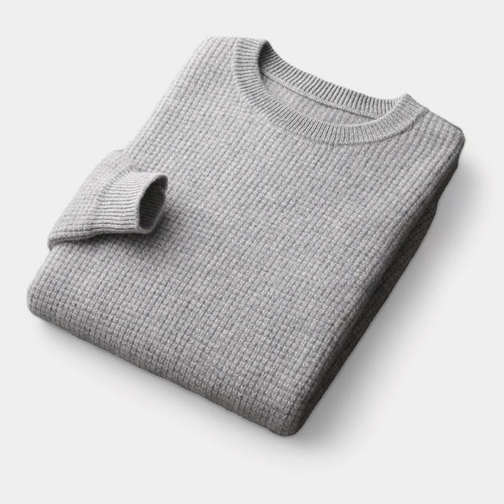 Soft Wool Men's Sweater - Norbert-Gray-XS-Nora Luxe