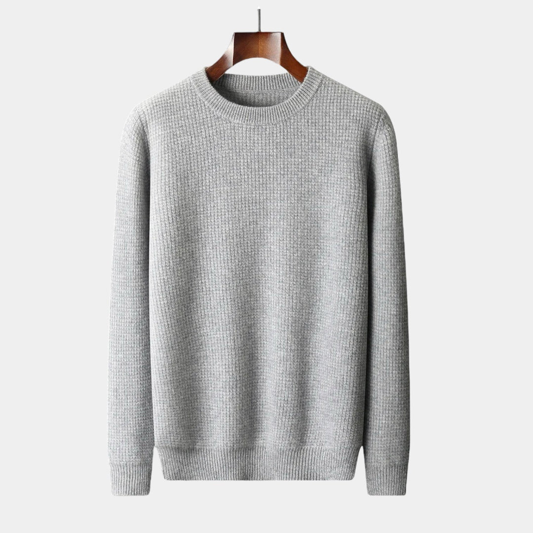 Soft Wool Men's Sweater - Norbert-Gray-XS-Nora Luxe