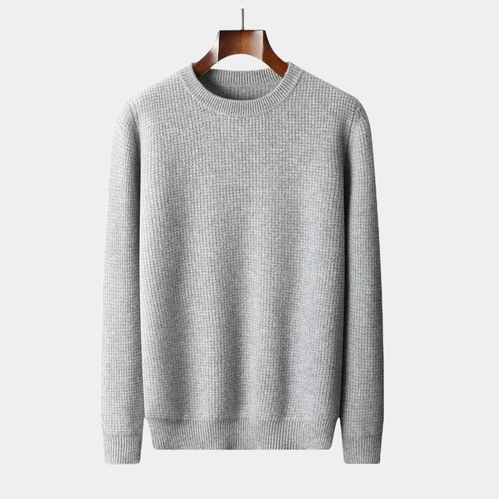 Soft Wool Men's Sweater - Norbert-Gray-XS-Nora Luxe