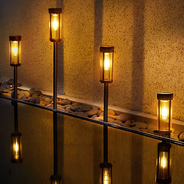 Solar Energy Garden Torch - SolarFlare-2-Nora Luxe