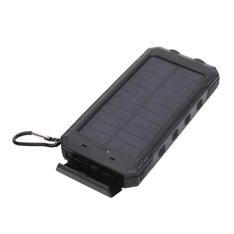 Solar Energy Power Bank with Flashlight - SolarCharge Pro-Black-5000 mAh-Nora Luxe