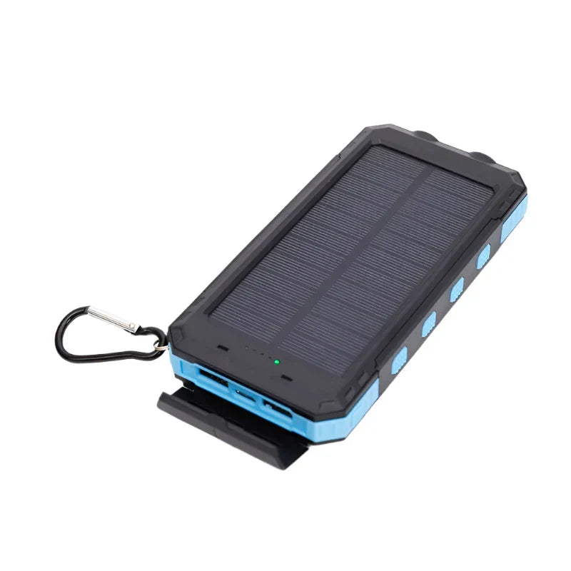 Solar Energy Power Bank with Flashlight - SolarCharge Pro-Blue-5000 mAh-Nora Luxe