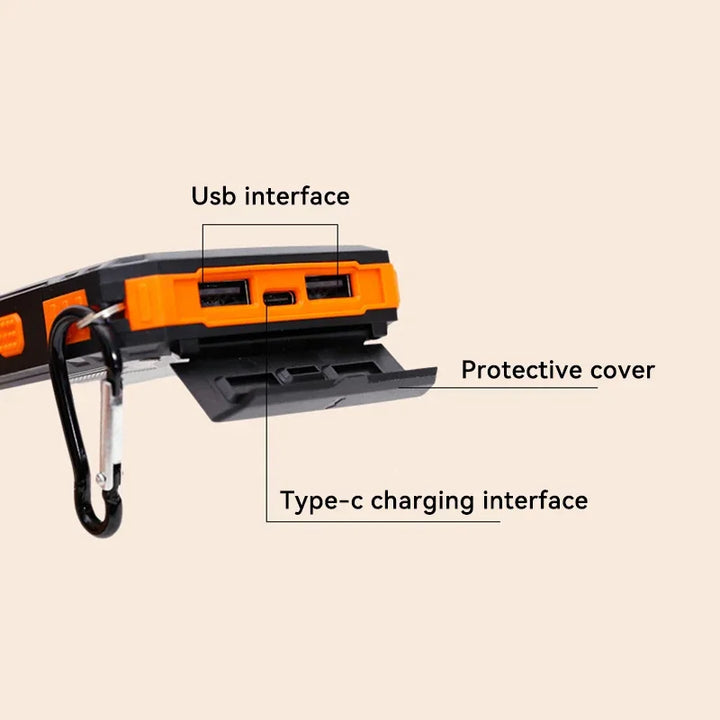 Solar Energy Power Bank with Flashlight - SolarCharge Pro-Green-5000 mAh-Nora Luxe