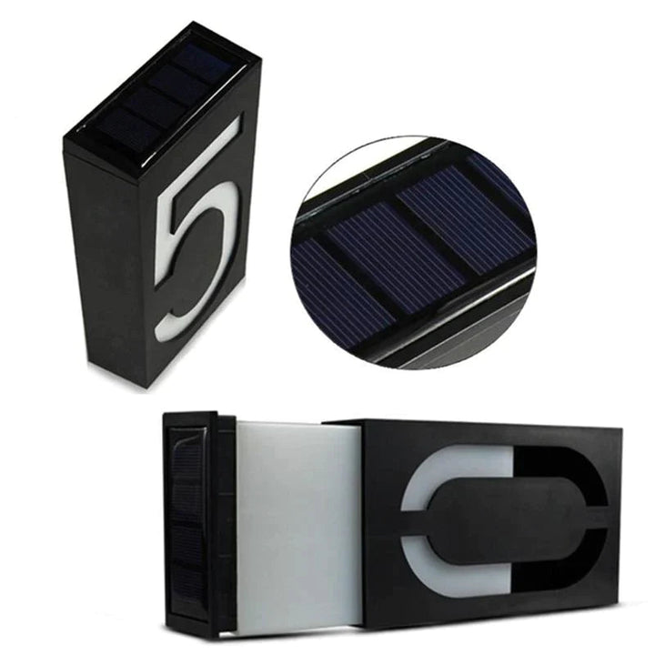 Solar-powered House Number - SolarSign-5-The Livary