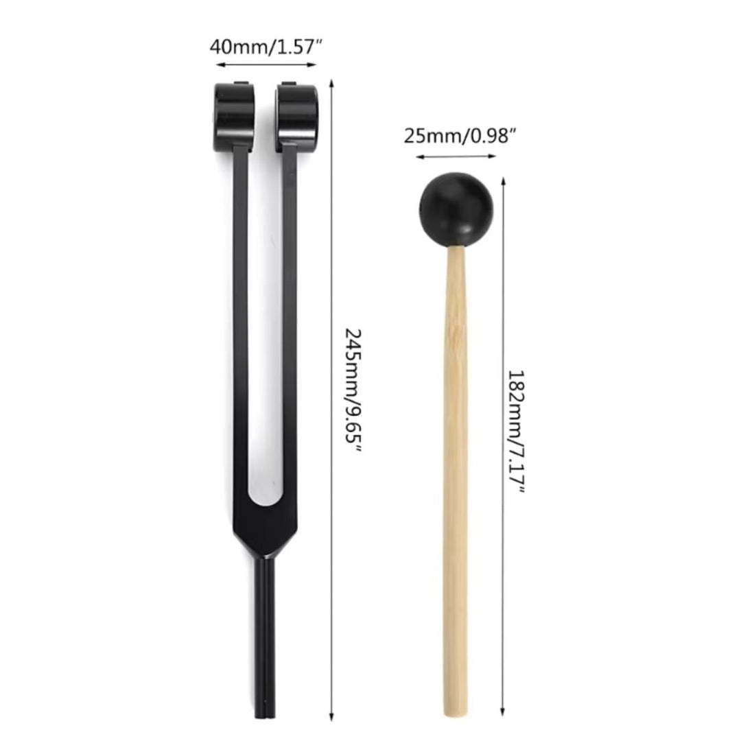 Sound Therapy for Inner Peace - TranquilTone Tuning Forks-Golden round bowl (9.65 in)-Nora Luxe